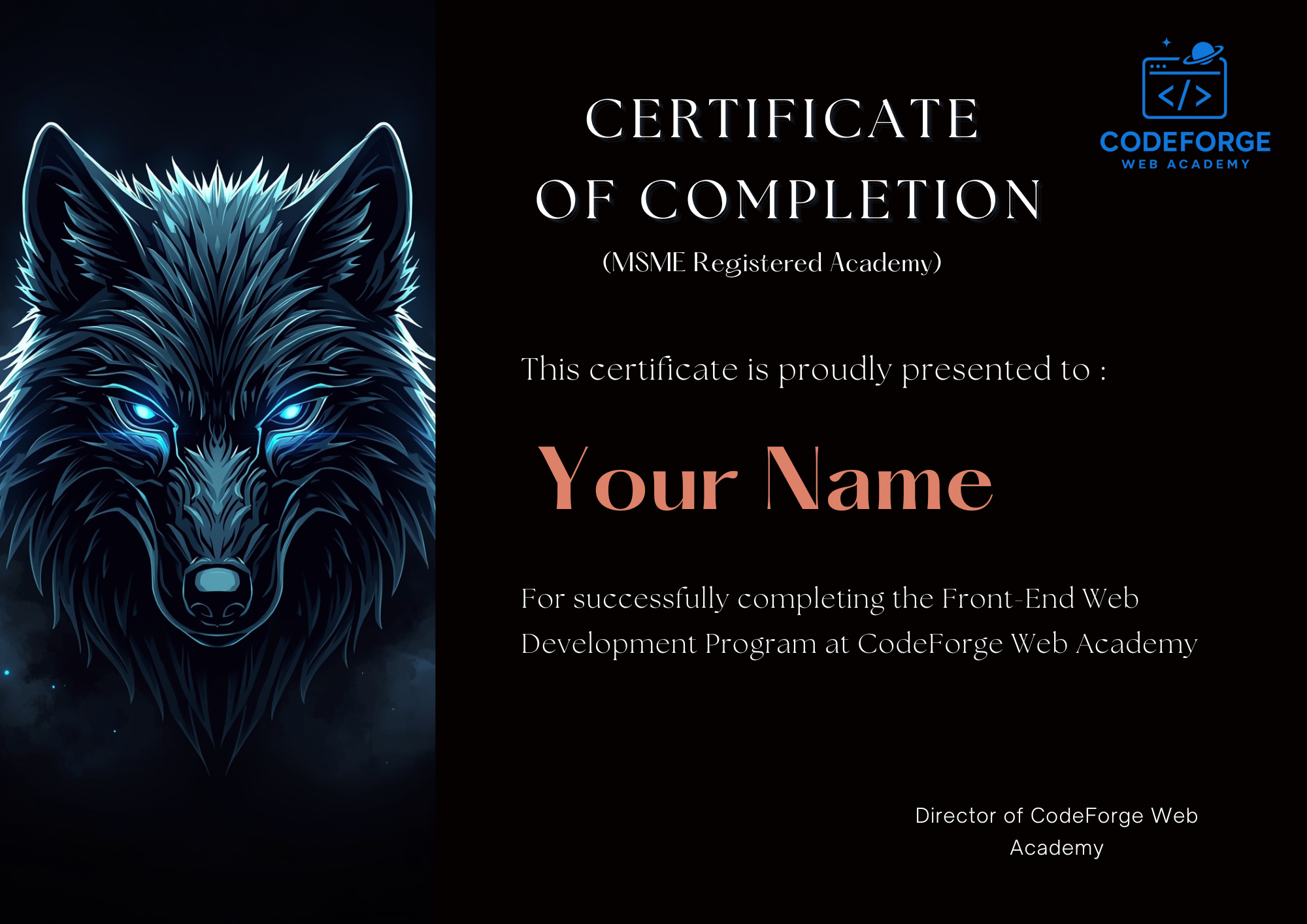 CodeForge Certificate Sample